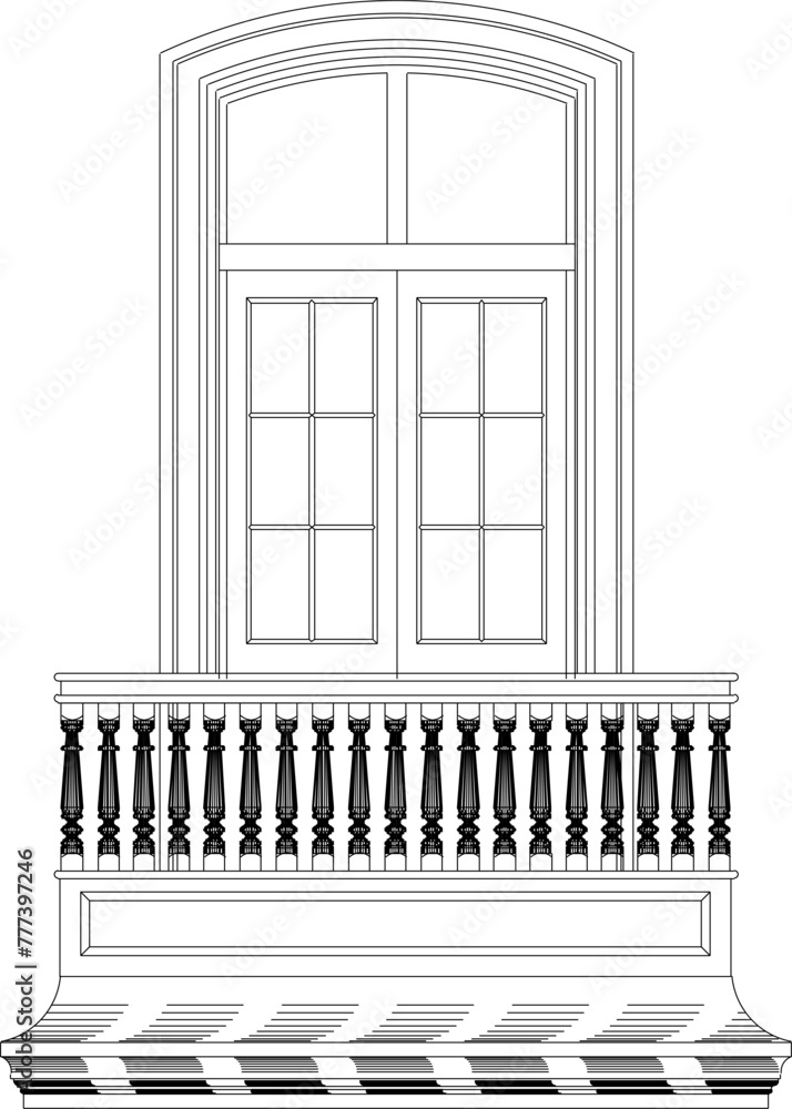 Adobe Illustrator Artwork illustration sketch design vector image ornament accessories balcony window traditional classic vintage roman greek Adobe Illustrator Artwork illustration sketch design vector image ornament accessories balcony window traditional classic vintage roman greek