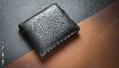 black leather wallet photo