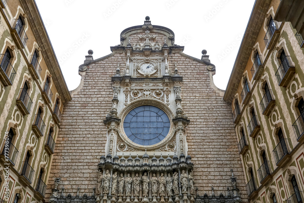 Obraz premium Montserrat monastery, Catalonia, Spain. Church facade