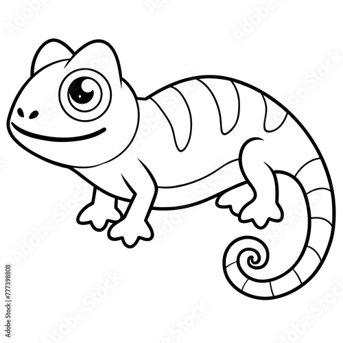 lizard  happy - vector illustration