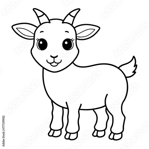 innocent goat - vector illustration