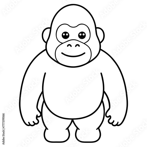 strong gorilla - vector illustration