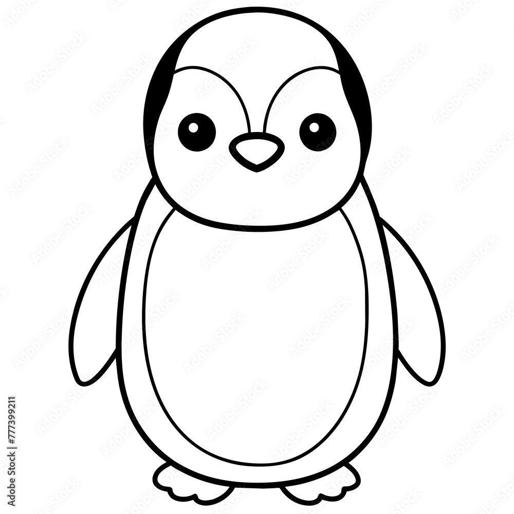 penguin chicks - vector illustration
