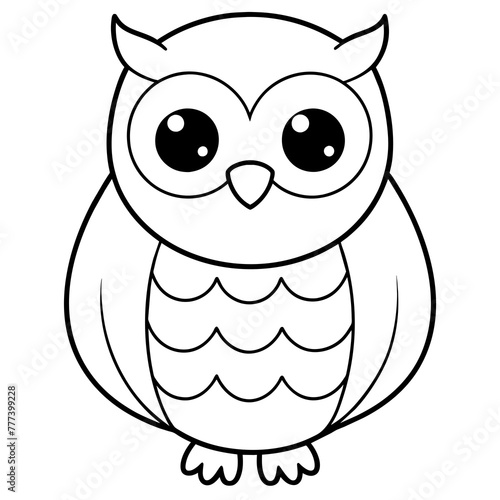 cute owl - vector illustration