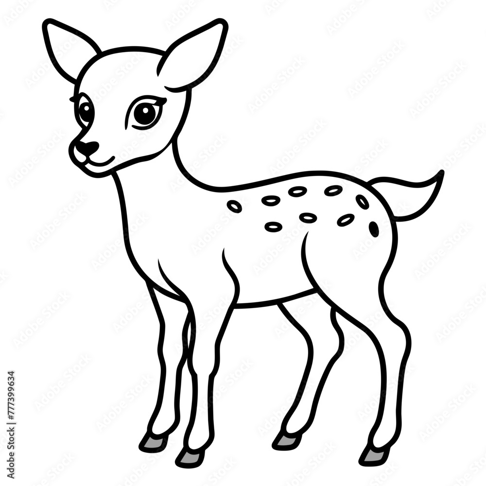 deer art  - vector illustration