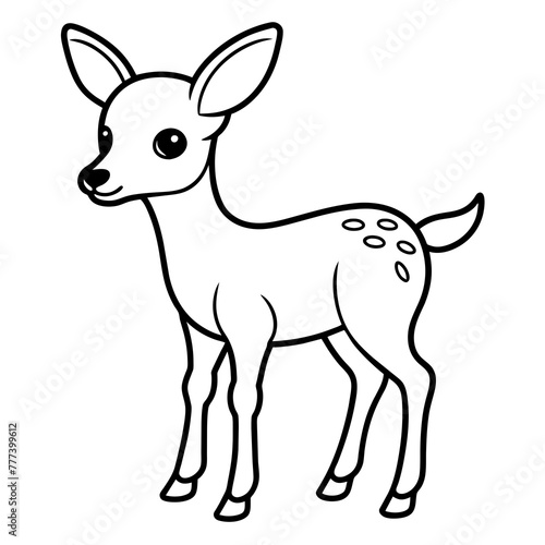 baby adorable deer - vector illustration