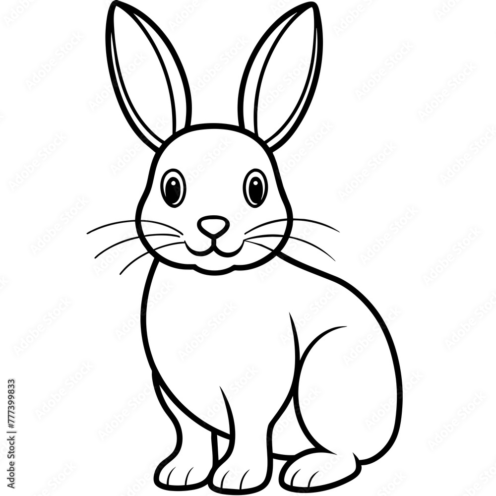 hare standing - vector illustration hare standing - vector illustration