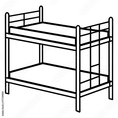 bunk bed beds - vector illustration