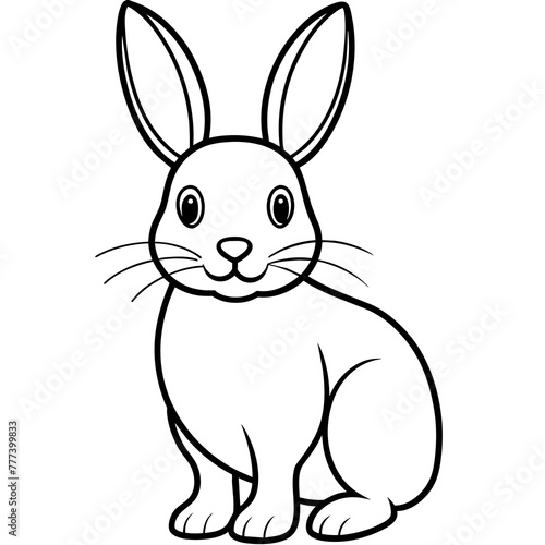 hare standing - vector illustration
