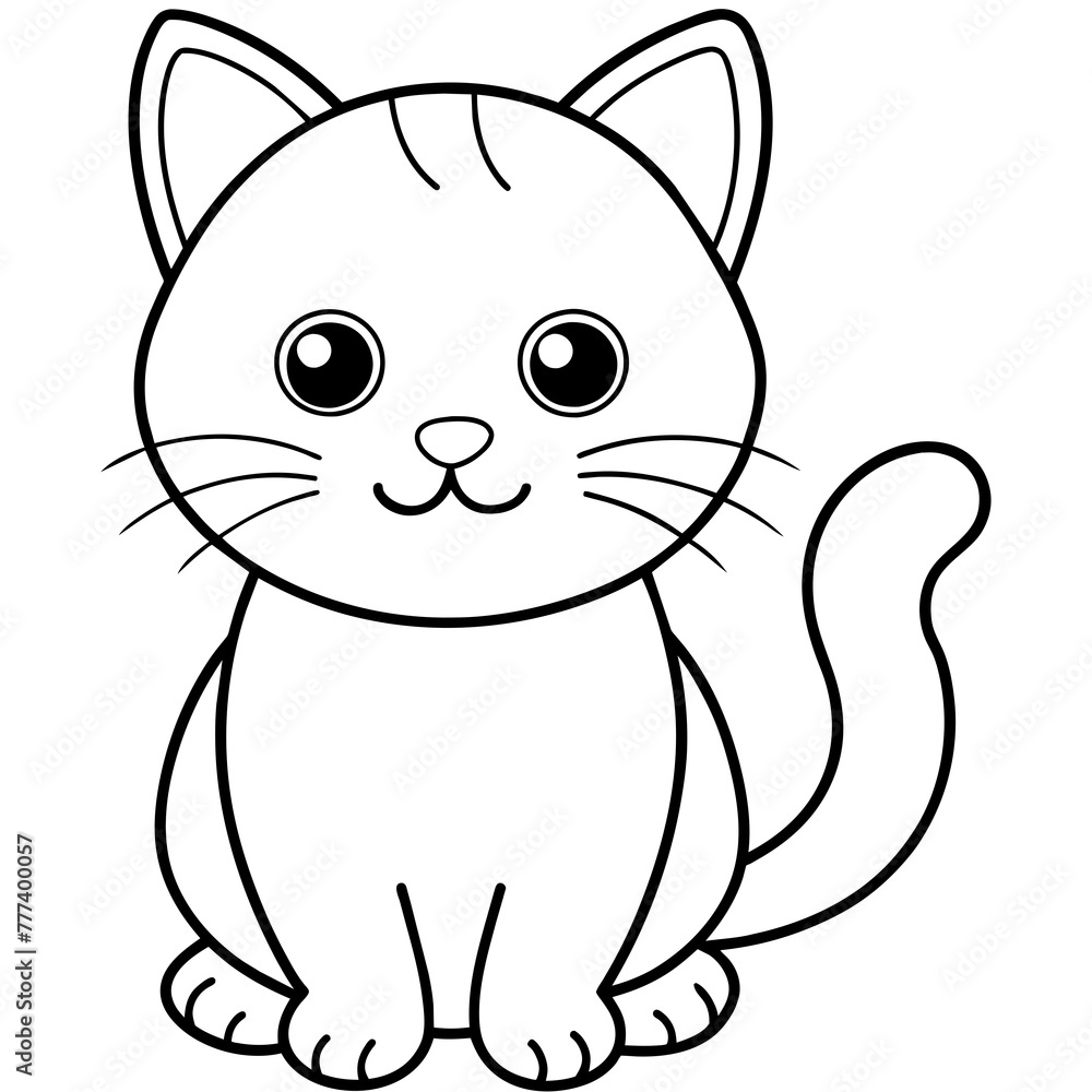 nice cat - vector illustration nice cat - vector illustration