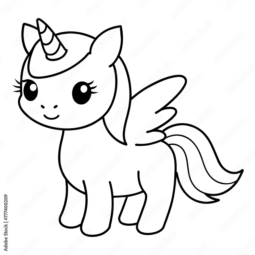 cute horse - vector illustration