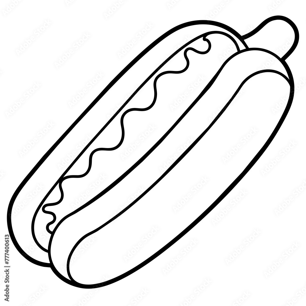 hot hotdog - vector illustration hot hotdog - vector illustration