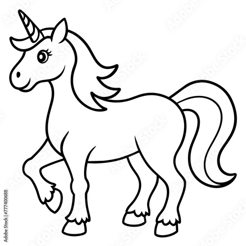 unicorn horse vector illustration