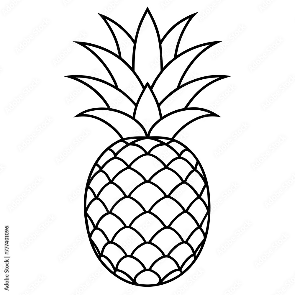 pineapple fruit vector illustration pineapple fruit vector illustration