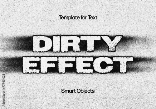 Dirty Text Effect Mockup
