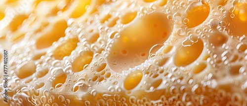 A macro photography series focusing on the unique textures of various cheese surfaces photo