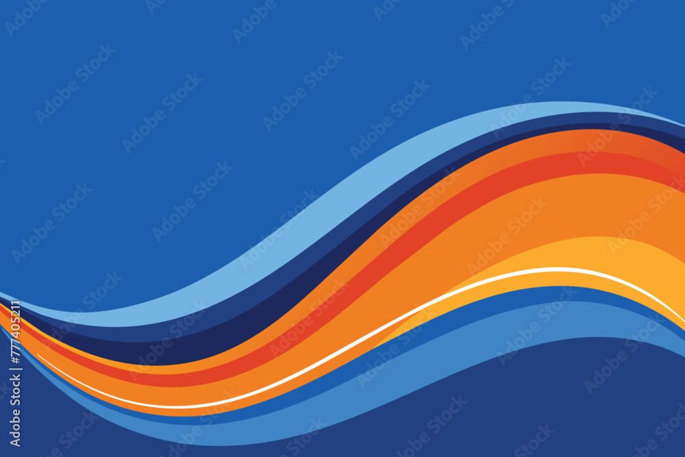 abstract blue and orange wave vector design business background abstract blue and orange wave vector design business background