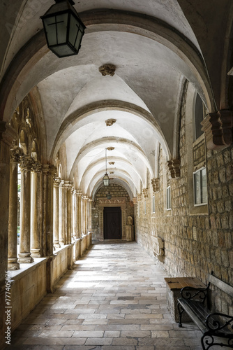 Cloister of the Dominican monastery  Dubrovnik  Croatia