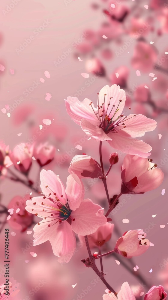 cherry blossoms,simple,pink,background,