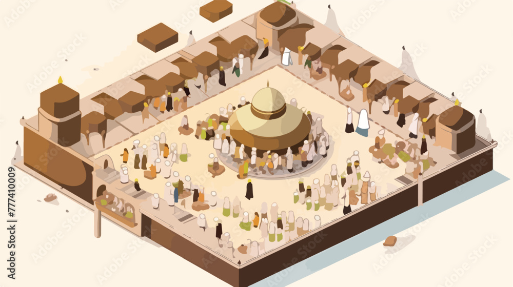 Isometric Infographic of performing rites of minor