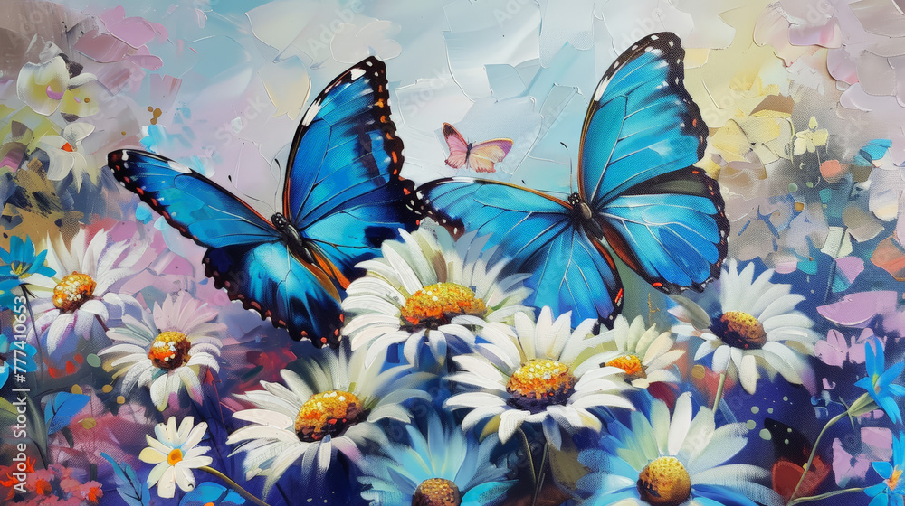 butterfly on a flower, colorful butterfly on a flower, colorful
