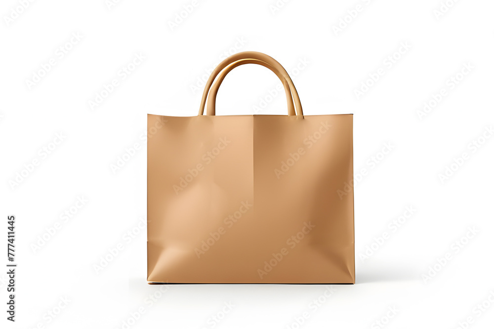 Realistic Paper Shopping Bag on White Background Mockup image, Recycled paper shopping bag on white background, Paper bag on the wooden background Realistic Paper Shopping Bag on White Background Mockup image, Recycled paper shopping bag on white background, Paper bag on the wooden background