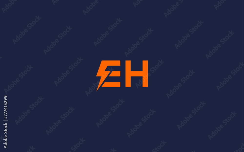 letter eh with electricity logo icon design vector design template inspiration letter eh with electricity logo icon design vector design template inspiration
