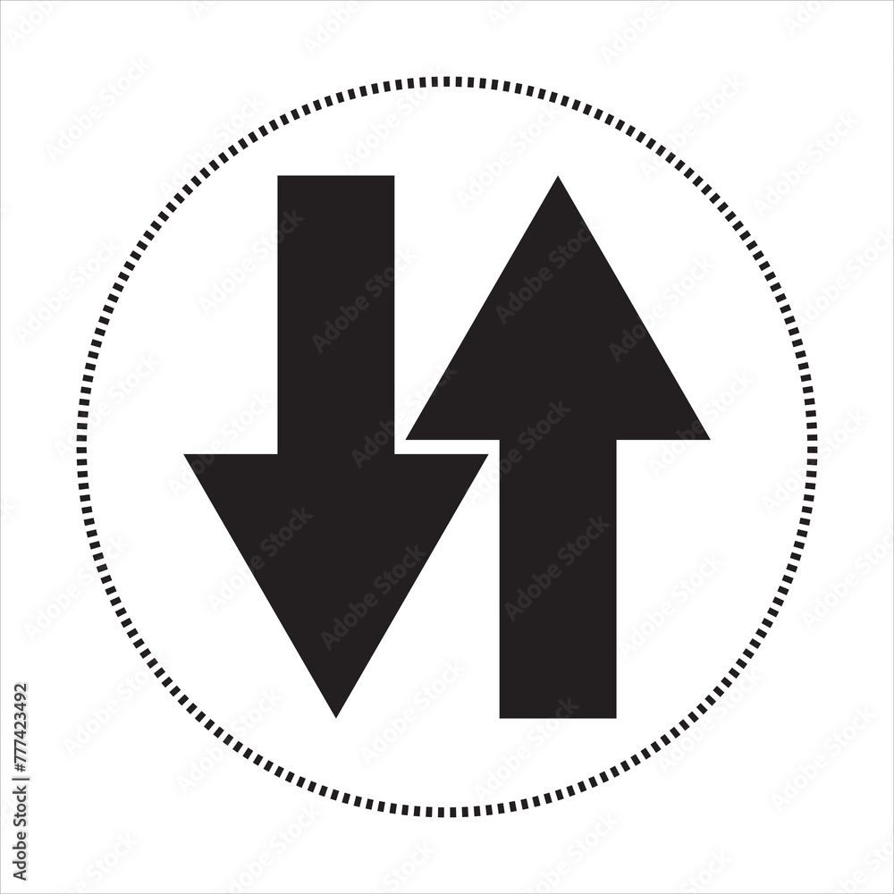 Up and down arrow flat style. illustration icon isolated on white background. vector illustration. AI Up and down arrow flat style. illustration icon isolated on white background. vector illustration. AI