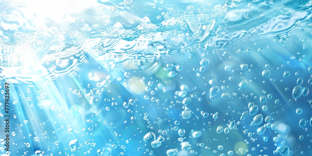 Splash of water in a pool. The water is clear and calm Splash of water in a pool. The water is clear and calm