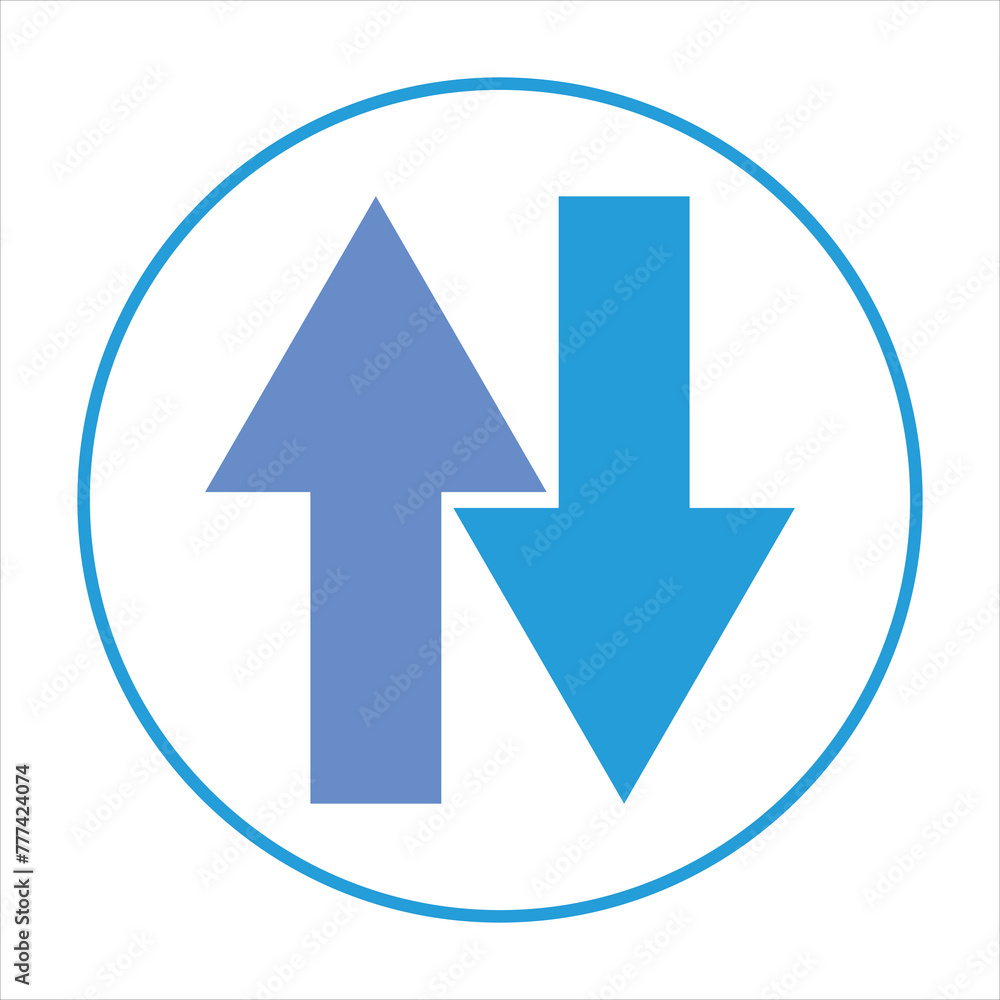 Up and down arrow flat style. illustration icon isolated on white background. vector illustration. AI Up and down arrow flat style. illustration icon isolated on white background. vector illustration. AI