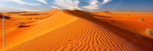 Sand dunes in the Sahara Desert, Merzouga, Morocco photo