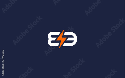 letter ee with electricity logo icon design vector design template inspiration