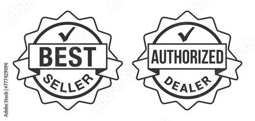 Best seller - label in in thin line