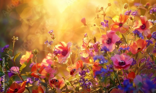 KS vibrant flowers in the sun oil painting colorful detai © กิตติพัฒน์ สมนาศักดิ