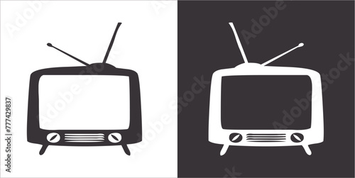 Illustration vector graphics of television icon