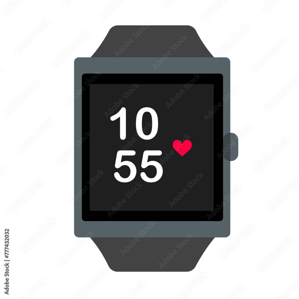 a smart watch with a heart on the face a smart watch with a heart on the face