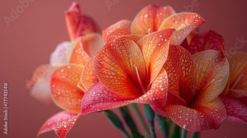 Cannova Red Golden Flame. Canna Lily.  photo