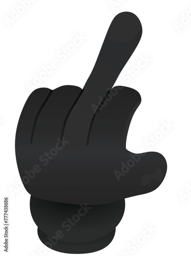 Middle finger icon. vector illustration