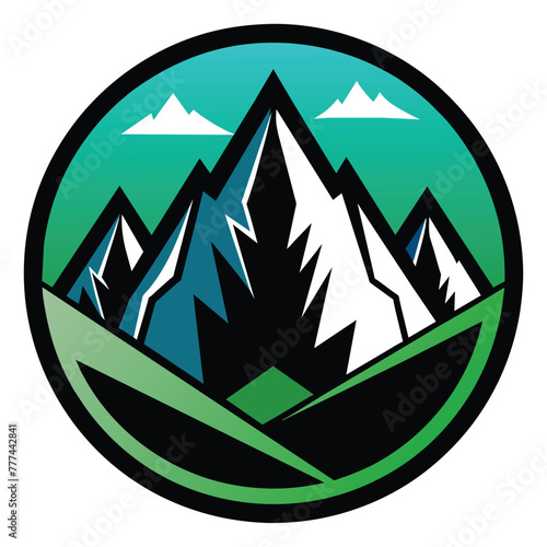 Mountains logo icon design vector template