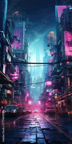 Cyberpunk Dreamscape: A Technological Wonderland © Ilsol