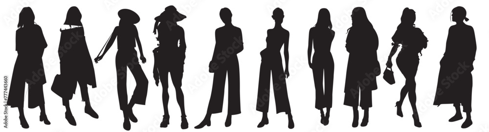 fashion girls silhouette