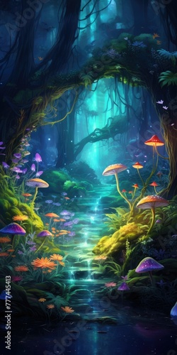 Enchanting Journey Through Luminous Fairy Forest