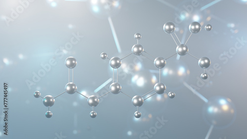 carbarsone molecular structure, 3d model molecule, antiprotozoal drug, structural chemical formula view from a microscope