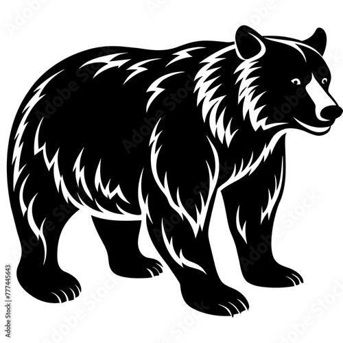 illustration of a bear,bear Silhouette Graphics Vector Illustration,head of a bear Line Art,bear Svg t shirts Design, Laser Cut File Cricut, Paper Cut and Printing, Bear face Svg,lion For Kids Bundle