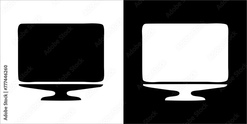 Illustration vector graphics of television icon Illustration vector graphics of television icon