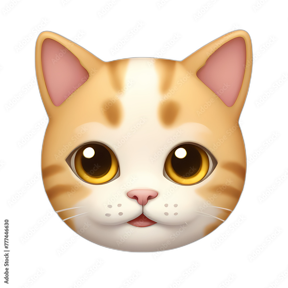 Illustration of Cute Little Cat Emoji Character, Cute puppy pet collection, diverse breeds, IOS Illustration of Cute Little Cat Emoji Character, Cute puppy pet collection, diverse breeds, IOS