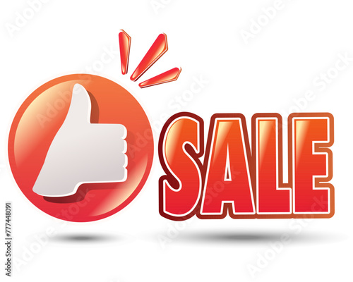 super sale shopping banner with like vector