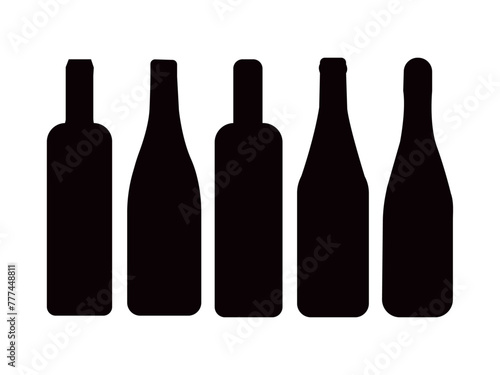 wines bottles  vector 