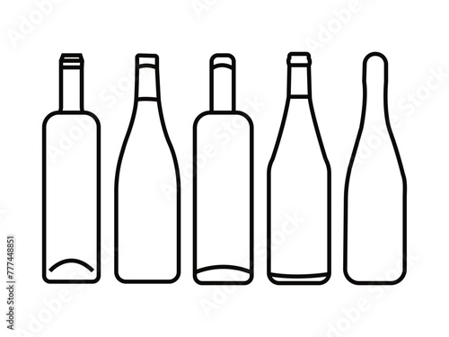 wines bottles  vector 