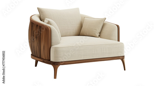 Sofa in contemporary living room Interior Design. furniture for home decoration. isolated on transparent background. 3D render of modern style. Png